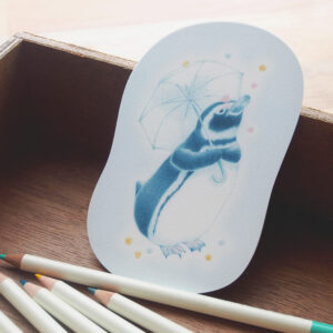 型抜きポストカード (晴れときどき曇りところによりこんぺいとう)