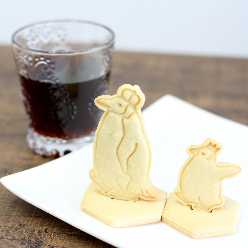 組み立てるクッキー型【皇帝ペンギンの親子セット】（３Dプリンター製です）