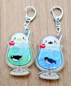 グリッター＆オイルアクリルキーホルダー