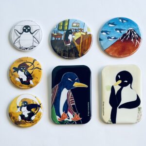 作品集「ペンギン美術館」の公式缶バッチ