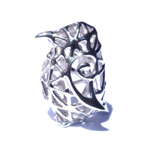 銀のペンギン立体オブジェ