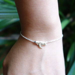 銀のダイビングペンギンブレスレット(1羽)