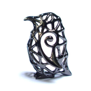 黒のペンギンブローチ